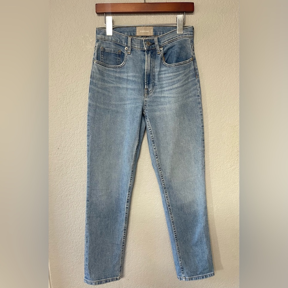 Everlane The High Rise Straight Jeans in Medium‎ Light Wash Size 26